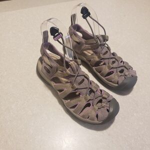 Keen Women Shoe Newport H2 Leather Athletic Sport Sandal Brown Purple 6
